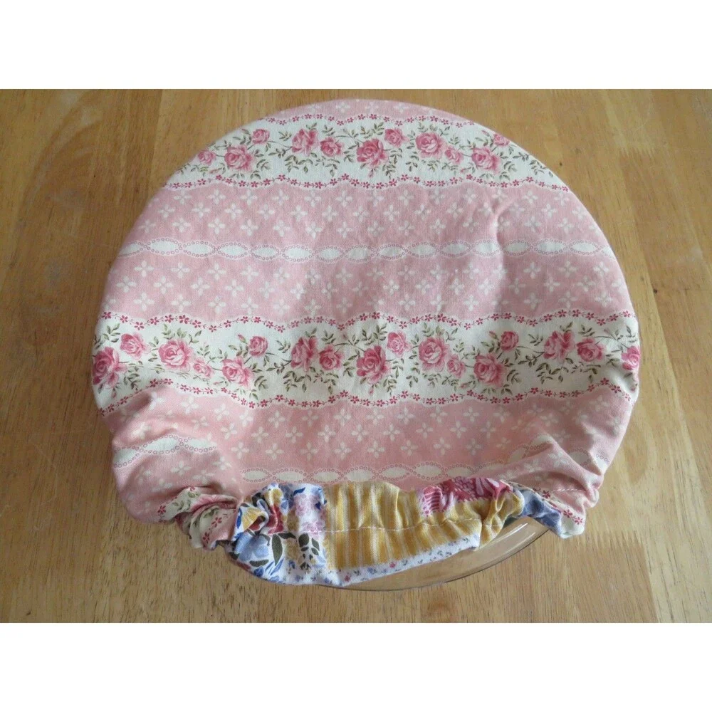 Kitchenaid Bowl Cover, Reversible Boho Patchwork and Pink Rose Mixer Cover